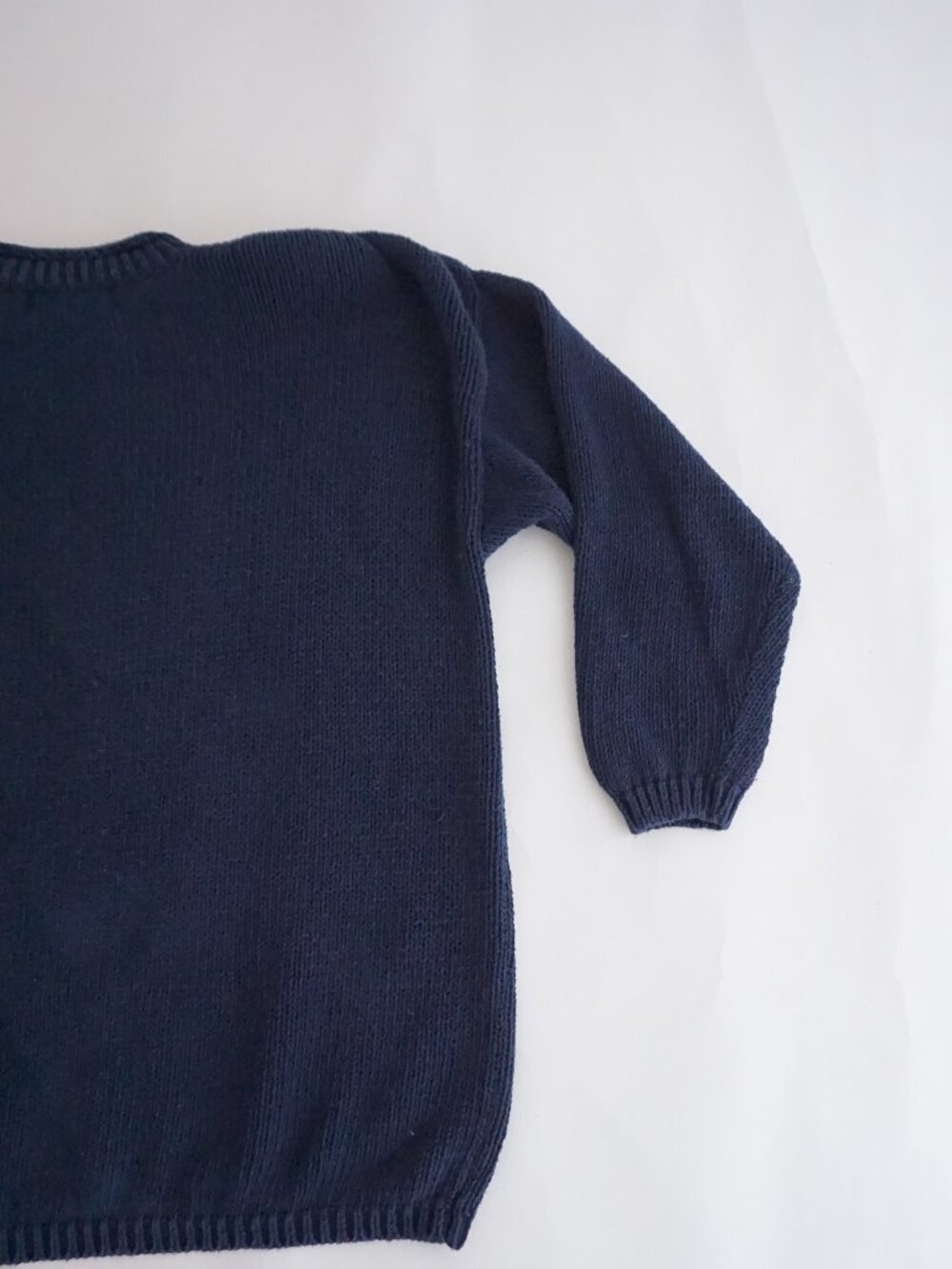 Vintage White Stag Navy Burgundy Argyle Flowers Embroidered Cotton Sweater XL - Picture 13 of 13